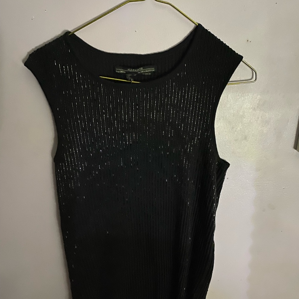 All saints sleeveless beaded top size us 2